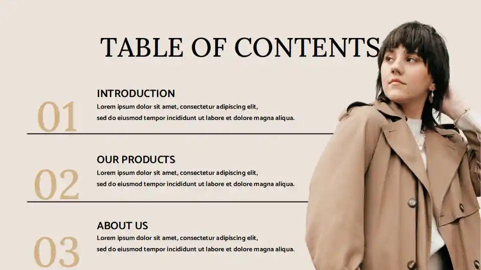 Minimal Classic Clothing Catalog Slides