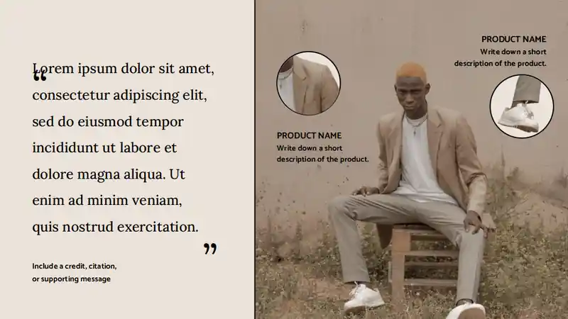 Minimal Classic Clothing Catalog Slides
