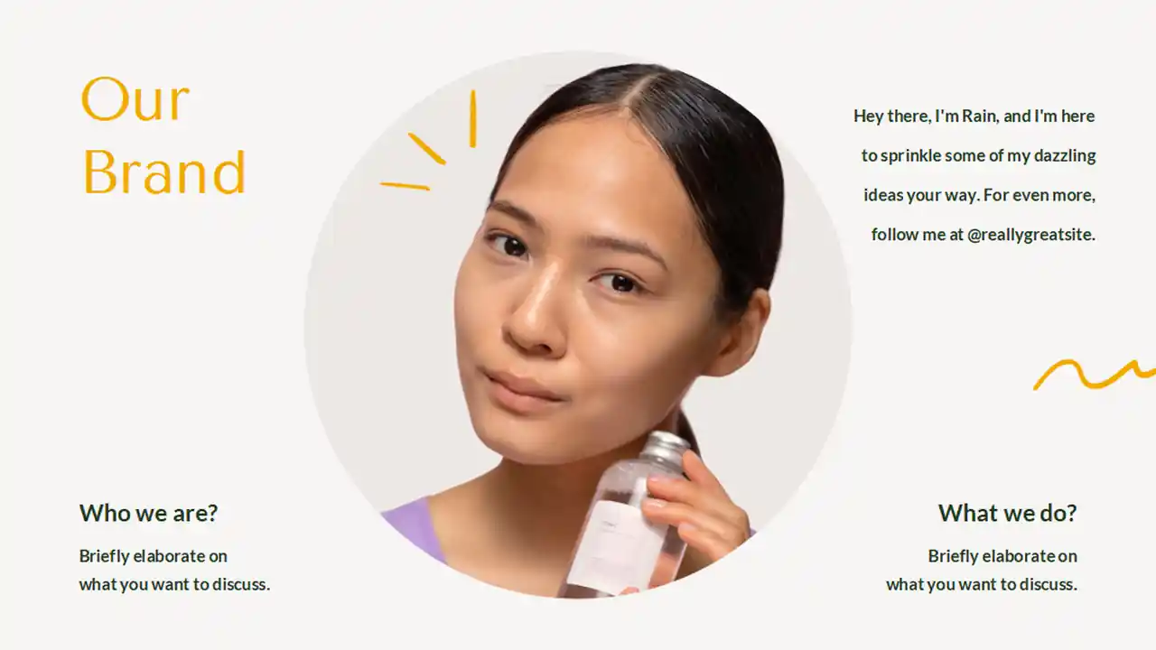 Minimal Doodle Beauty Products Catalog Slides