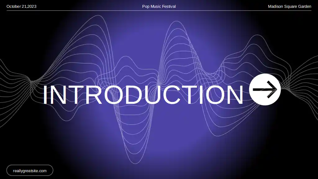 Minimal Pop Music Festival Slides