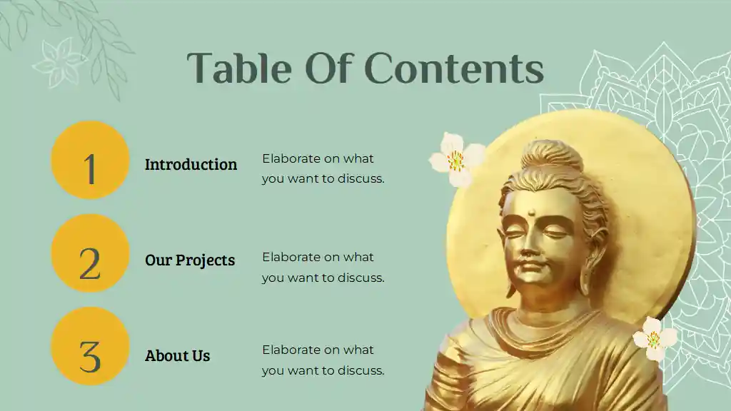 Minimal Traditions of Buddhism Slides