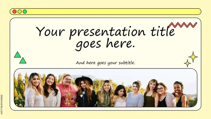 Multipurpose Yellow OS interface free presentation template.