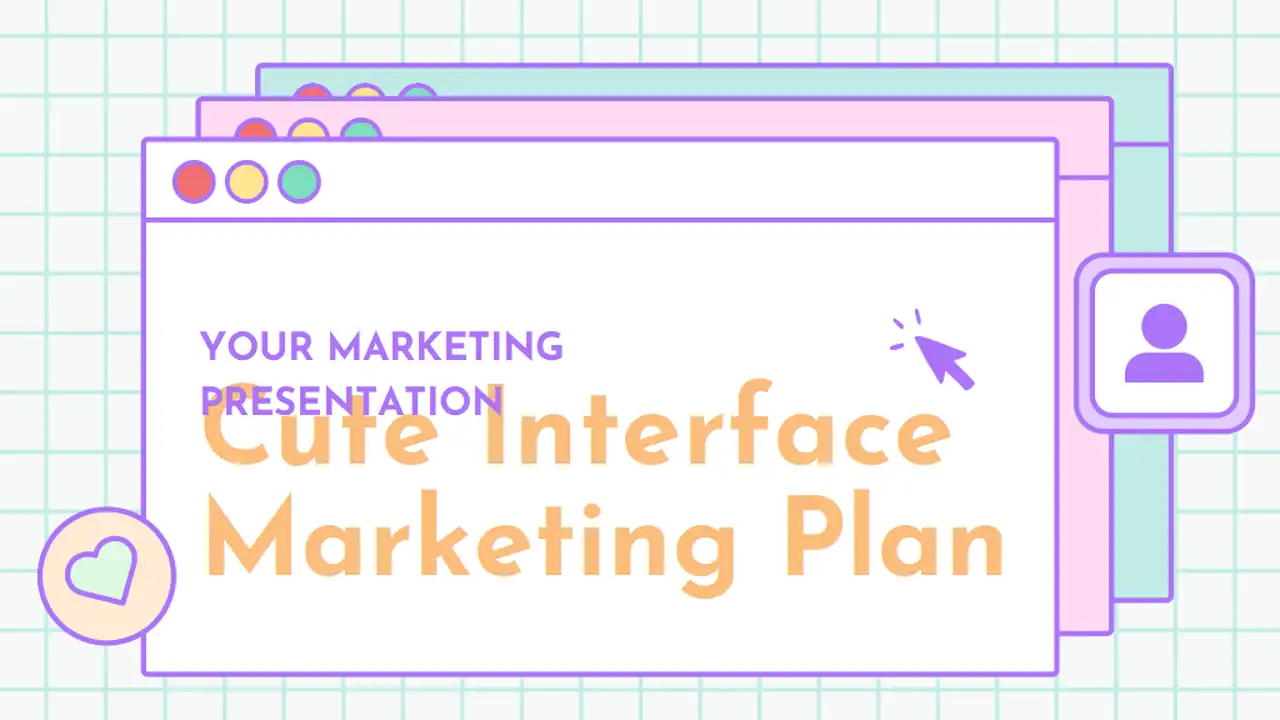 Pastel Cute Interface Marketing Plan Slides