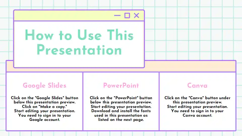 Pastel Cute Interface Marketing Plan Slides