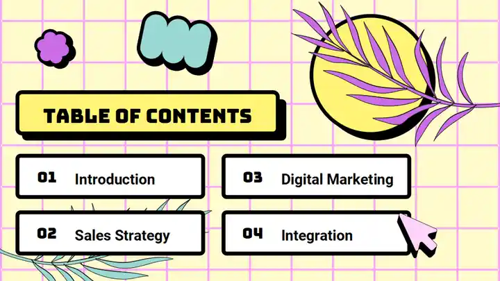 Pastel Memphis Sales Strategy and Digital Marketing Slides