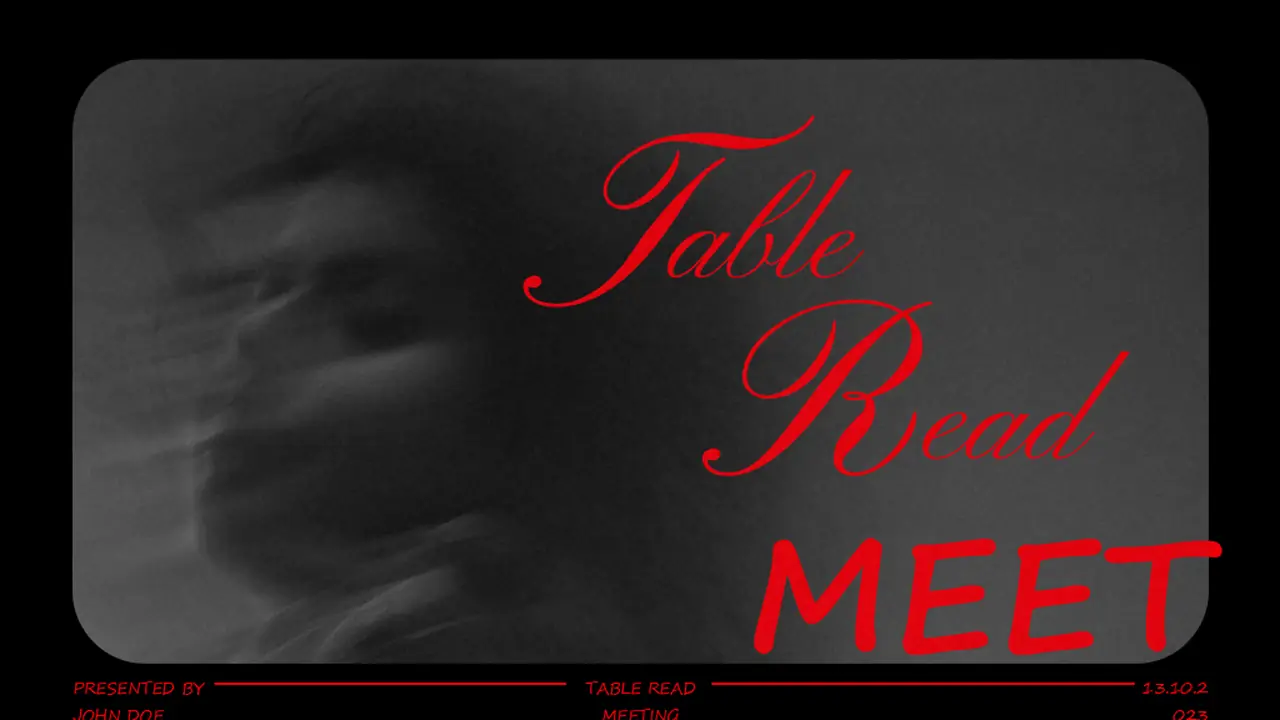 Photo-Centric Table Read Meeting Slides