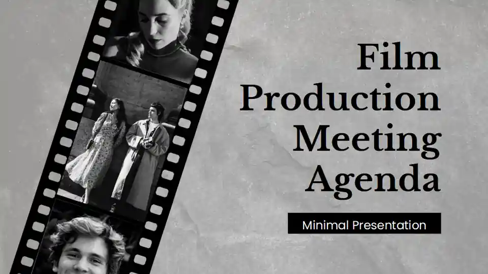 Simple Film Production Meeting Agenda Slides