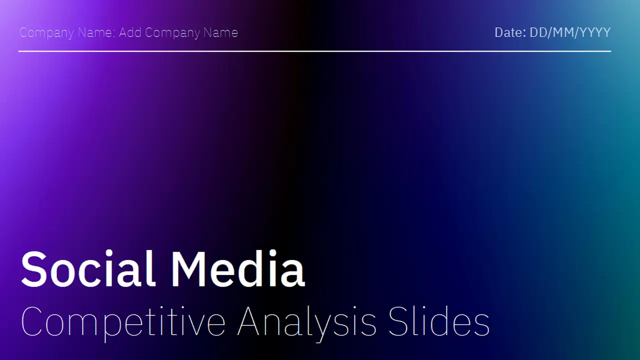 Social Media Competitive Analysis Slides