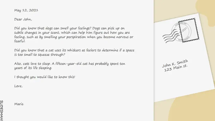 You’ve got mail! Writing slides theme.