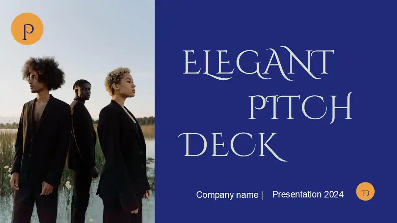 Blue and Green Elegant Pitch Deck