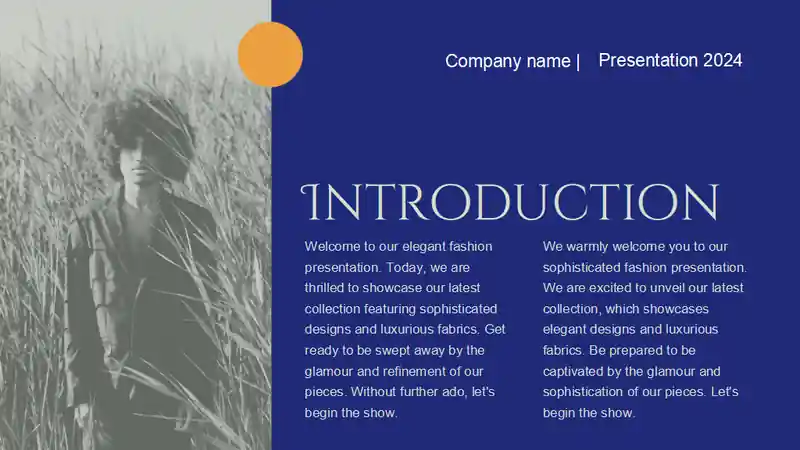 Blue and Green Elegant Pitch Deck