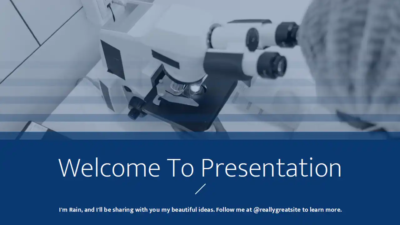 Blue and Navy Modern Biotech Business Startup Pitch Slides