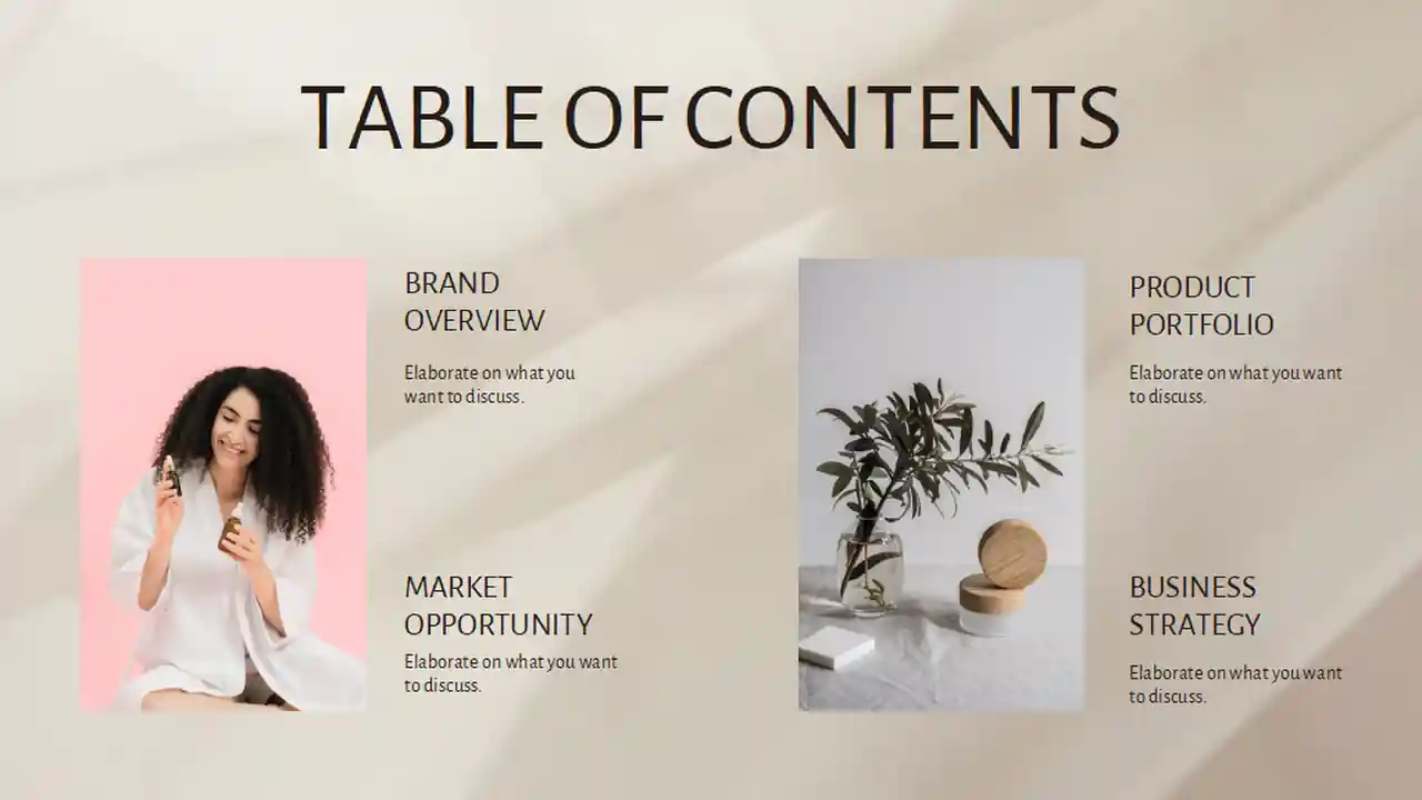 Cosmetic Products Brand Pitch Deck