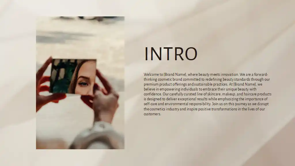 Cosmetic Products Brand Pitch Deck