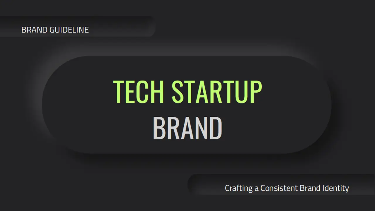 Dark Modern Tech Startup Brand Slides