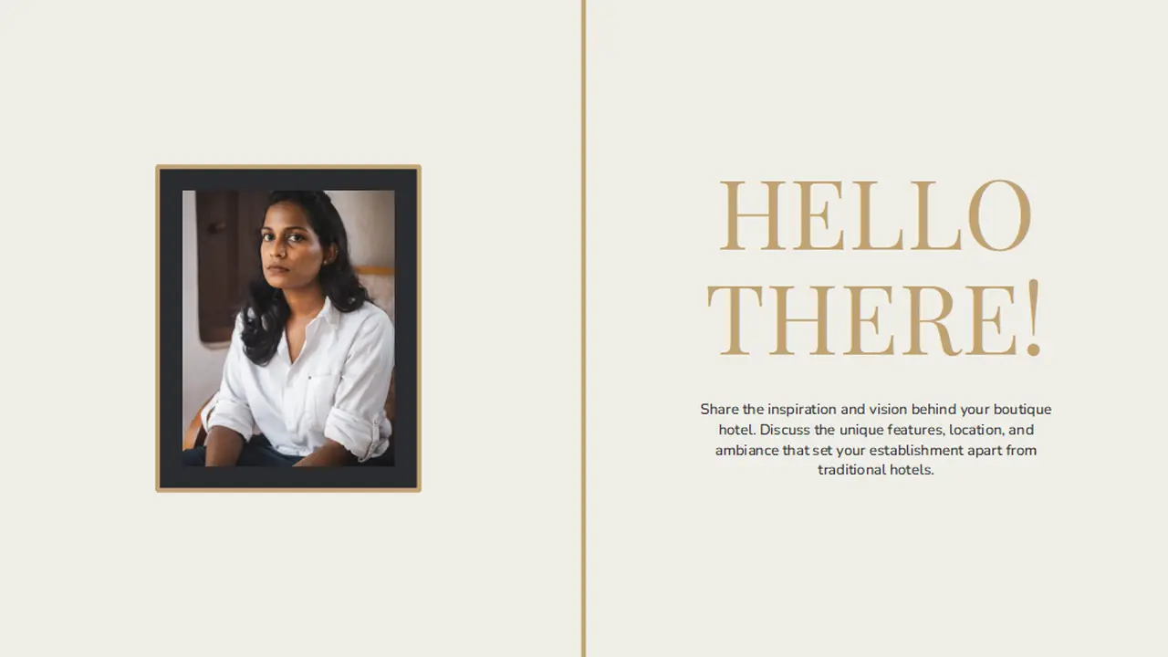 Elegant Boutique Hotel Pitch Deck