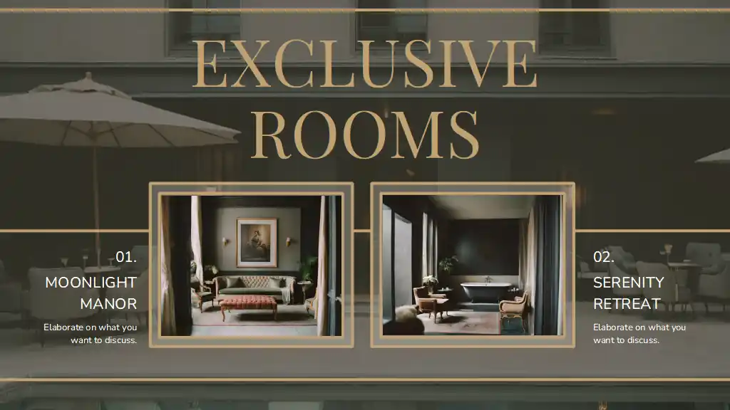 Elegant Boutique Hotel Pitch Deck