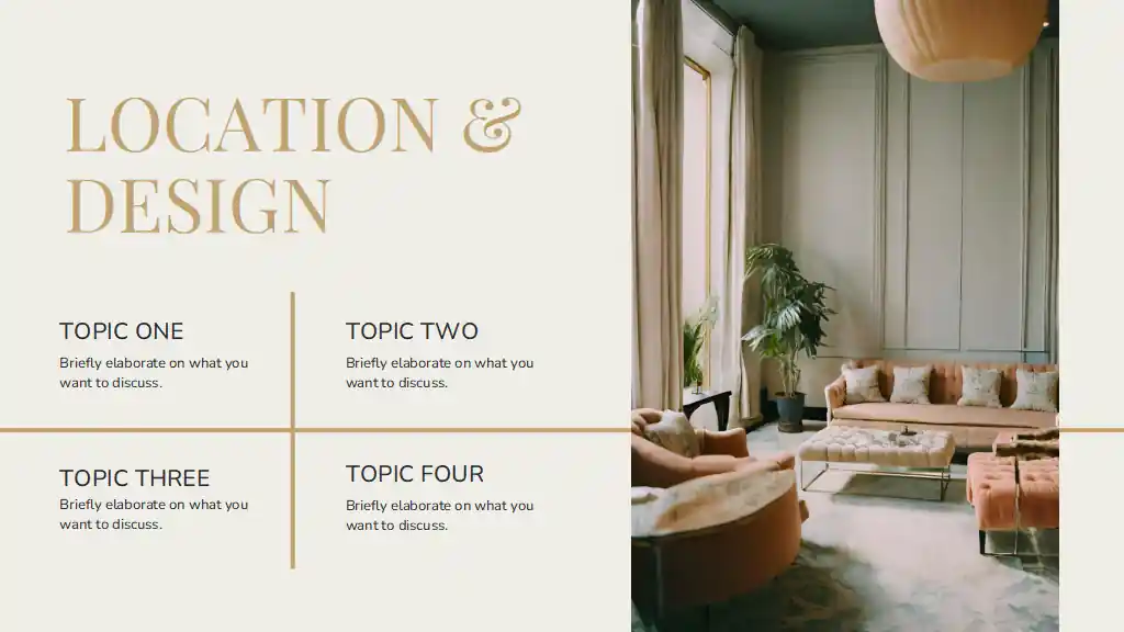 Elegant Boutique Hotel Pitch Deck