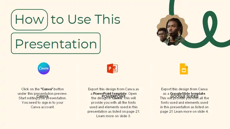 Green and Beige Retail Startup Pitch Deck