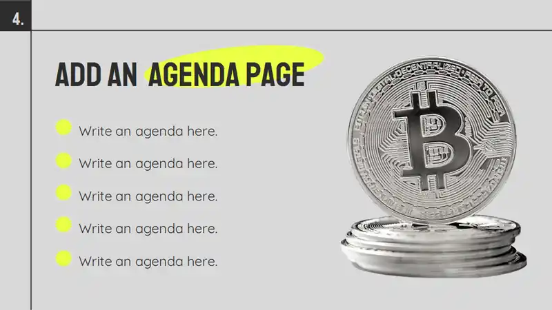 Grey and Neon Yellow Minimalistic Modern Blockchain Company Pitch Deck