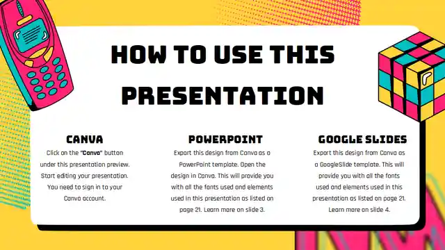 Illustrative Creative 90's Style Presentaion Slides