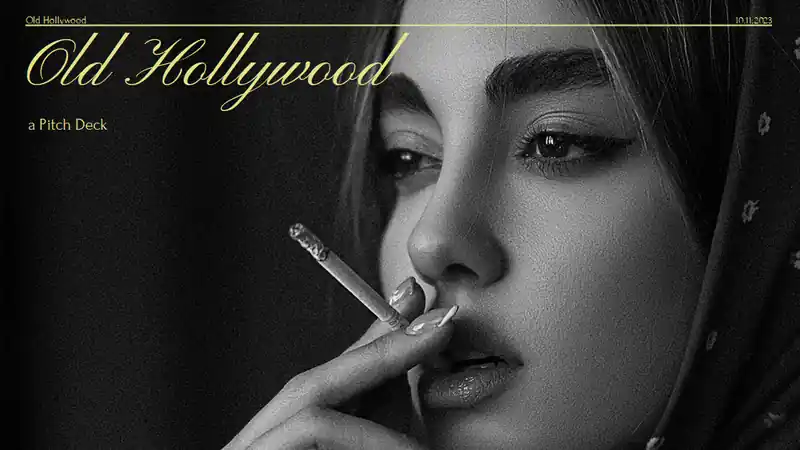 Minimal Old Hollywood Pitch Deck
