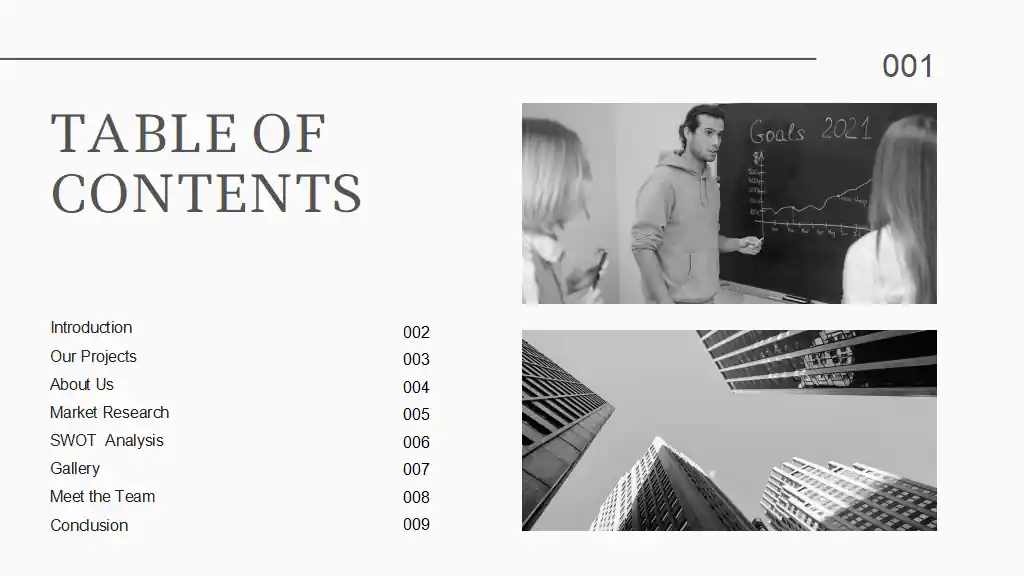 Minimalist Grayscale Pitch Deck