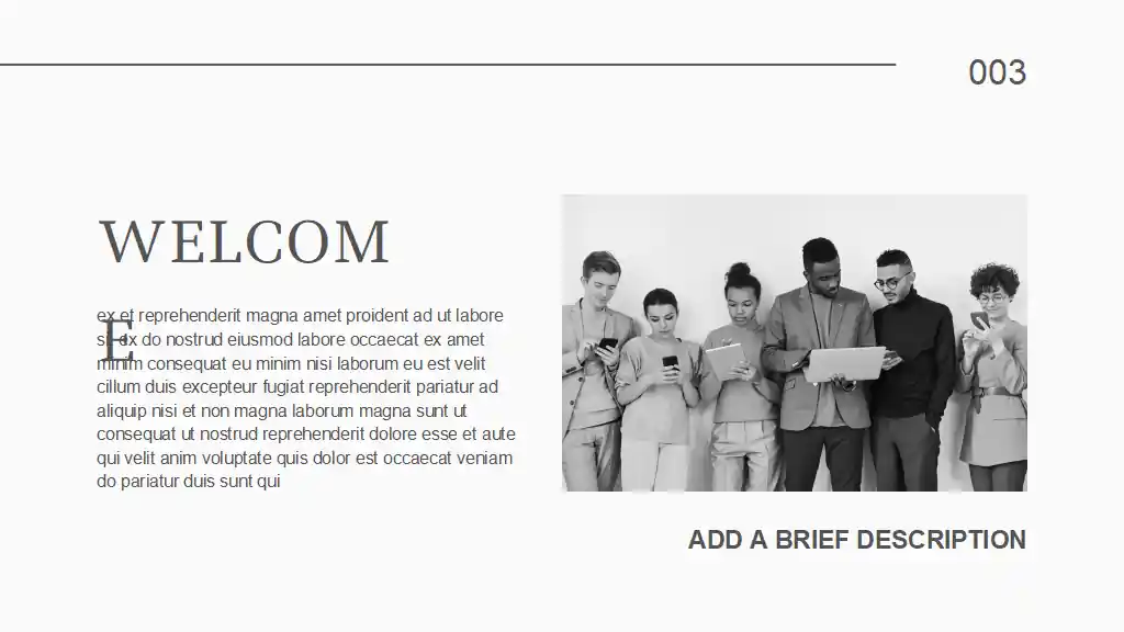 Minimalist Grayscale Pitch Deck
