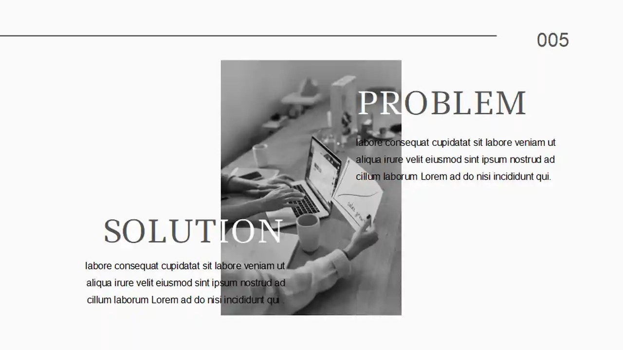 Minimalist Grayscale Pitch Deck