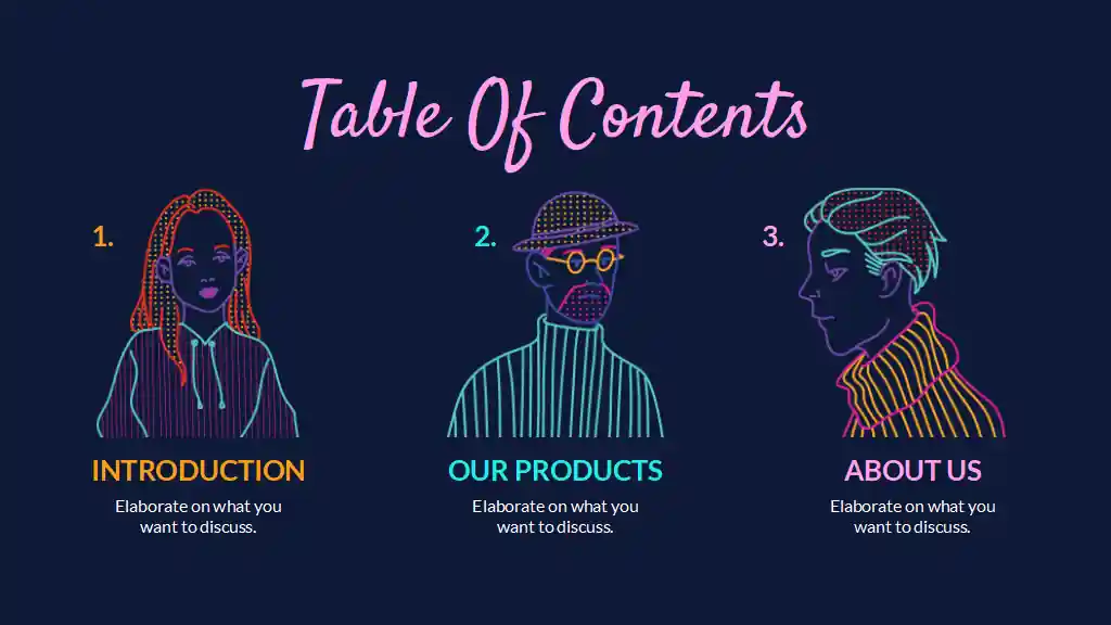 Minimalistic Neon Pitch Deck