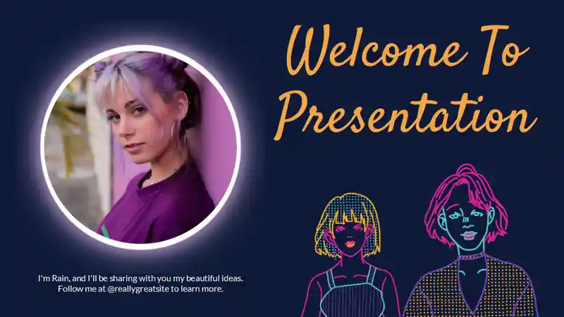 Minimalistic Neon Pitch Deck