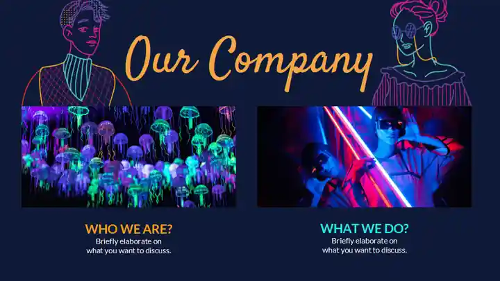 Minimalistic Neon Pitch Deck