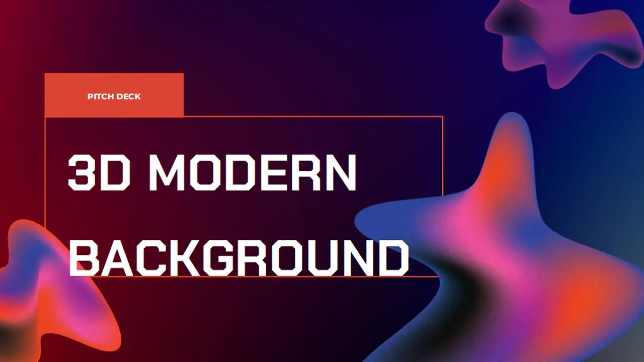 Red and Purple 3D Modern Background Pitch Deck