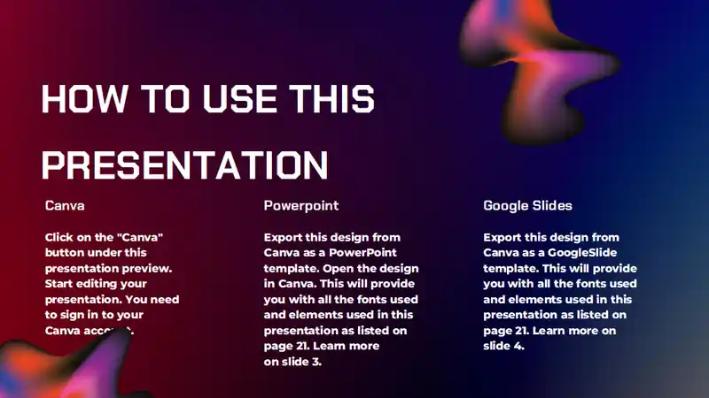 Red and Purple 3D Modern Background Pitch Deck