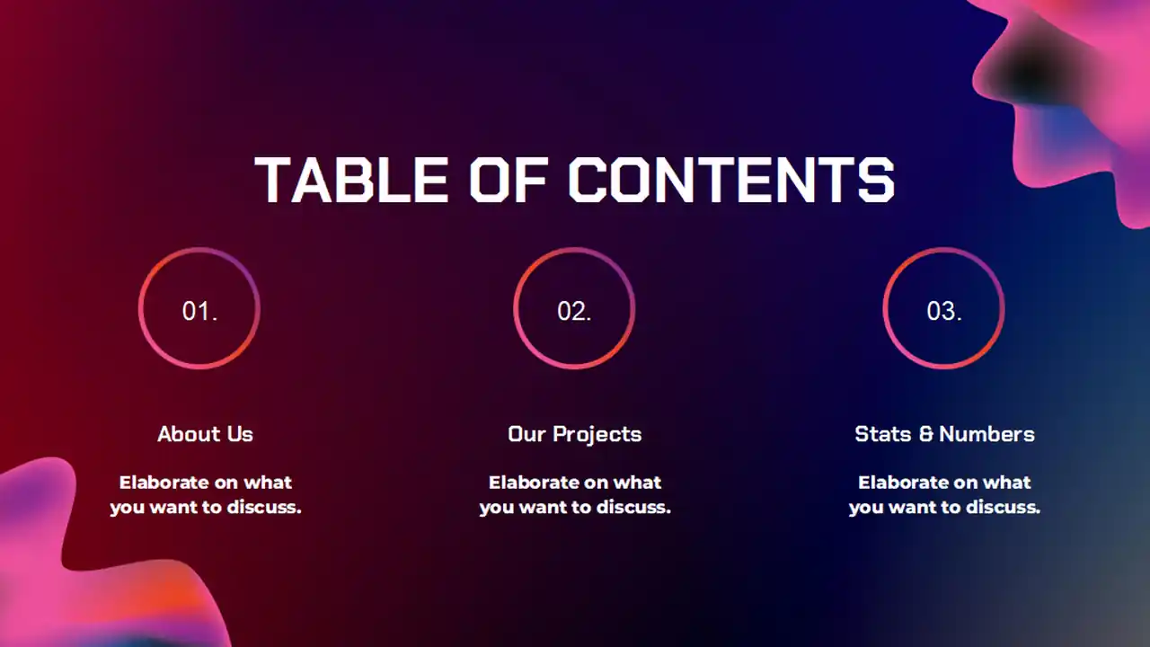 Red and Purple 3D Modern Background Pitch Deck