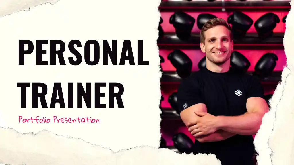 Cool Minimalistic Personal Trainer Portfolio Slides