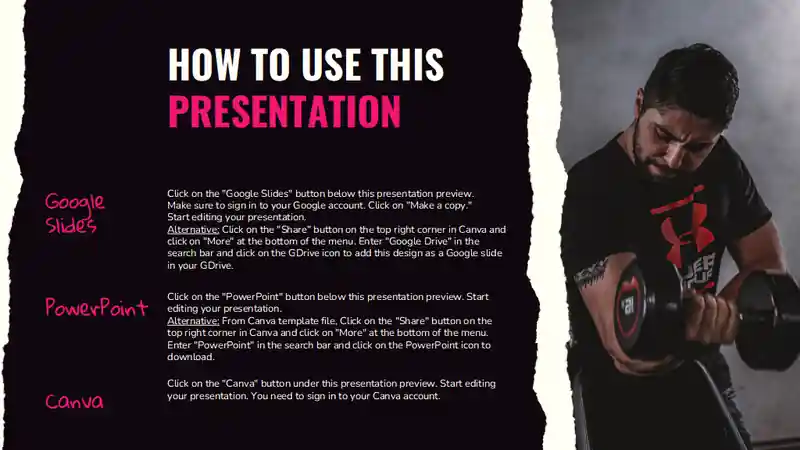 Cool Minimalistic Personal Trainer Portfolio Slides