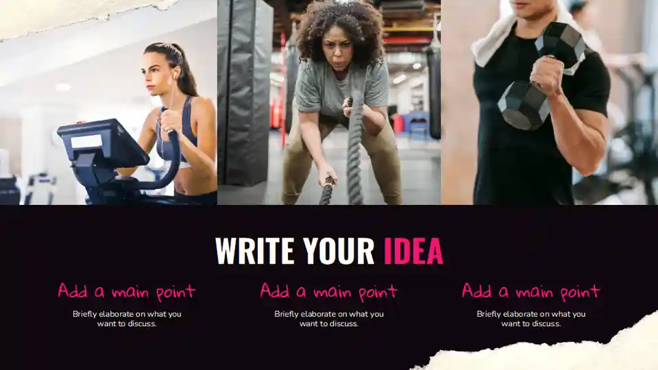 Cool Minimalistic Personal Trainer Portfolio Slides