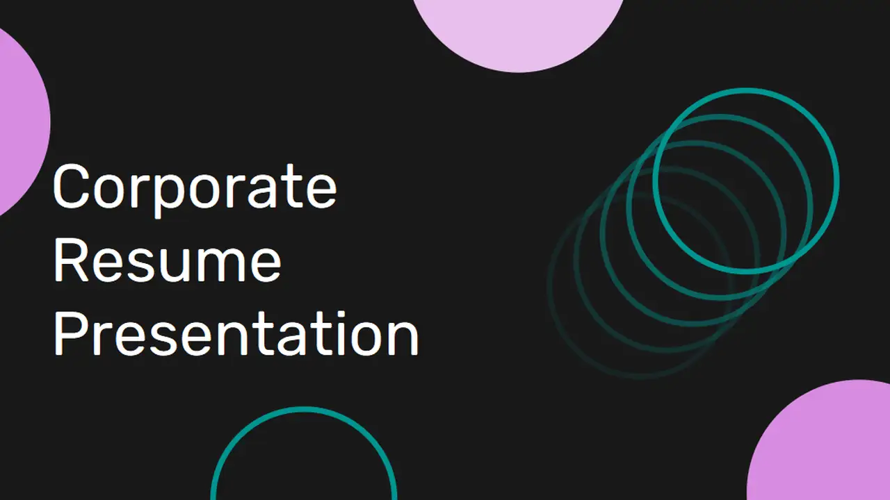Corporate resume Slides
