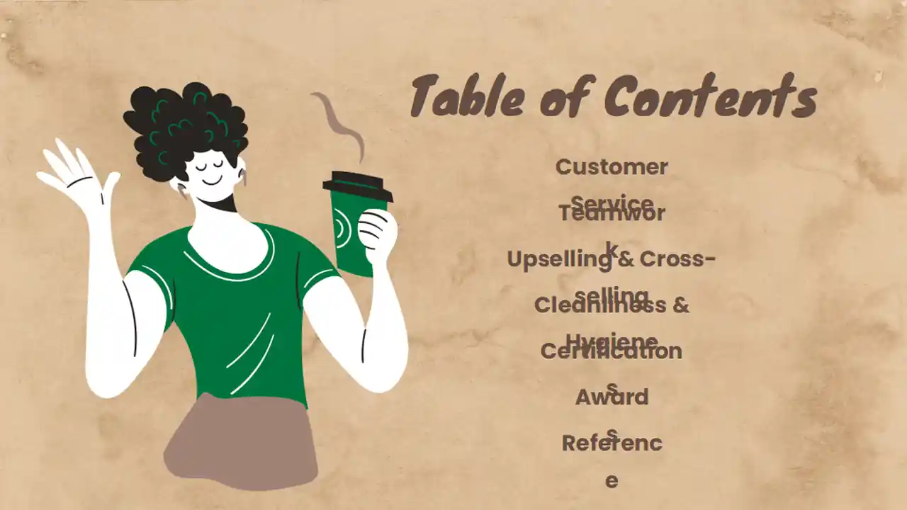 Cute Coffee Shop Barista Resume Slides