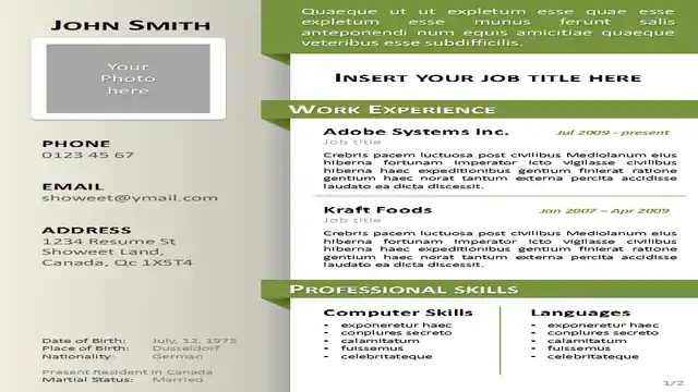 Free clean Resume/CV Template for Powerpoint