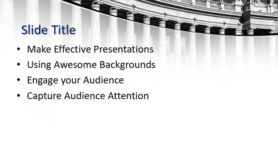 Free Columns Building PowerPoint Template