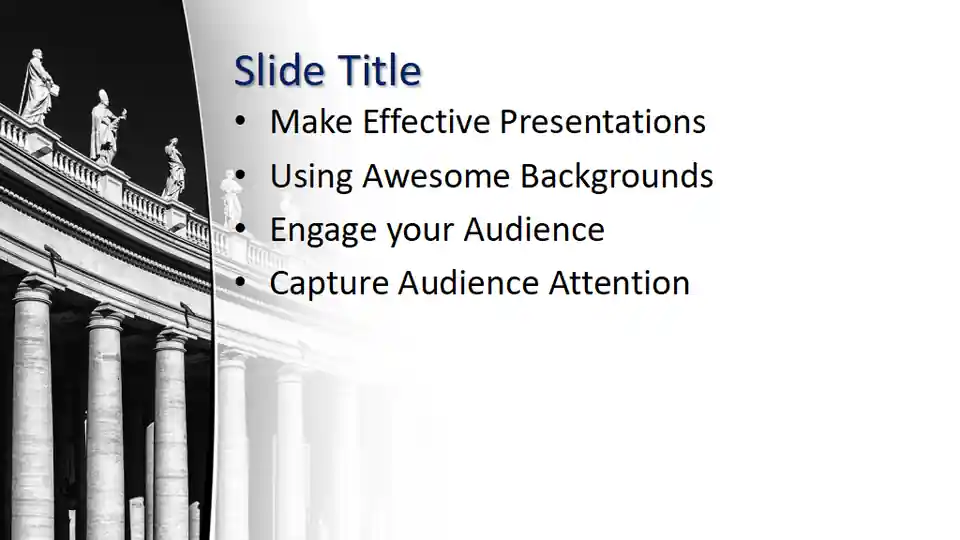 Free Columns Building PowerPoint Template