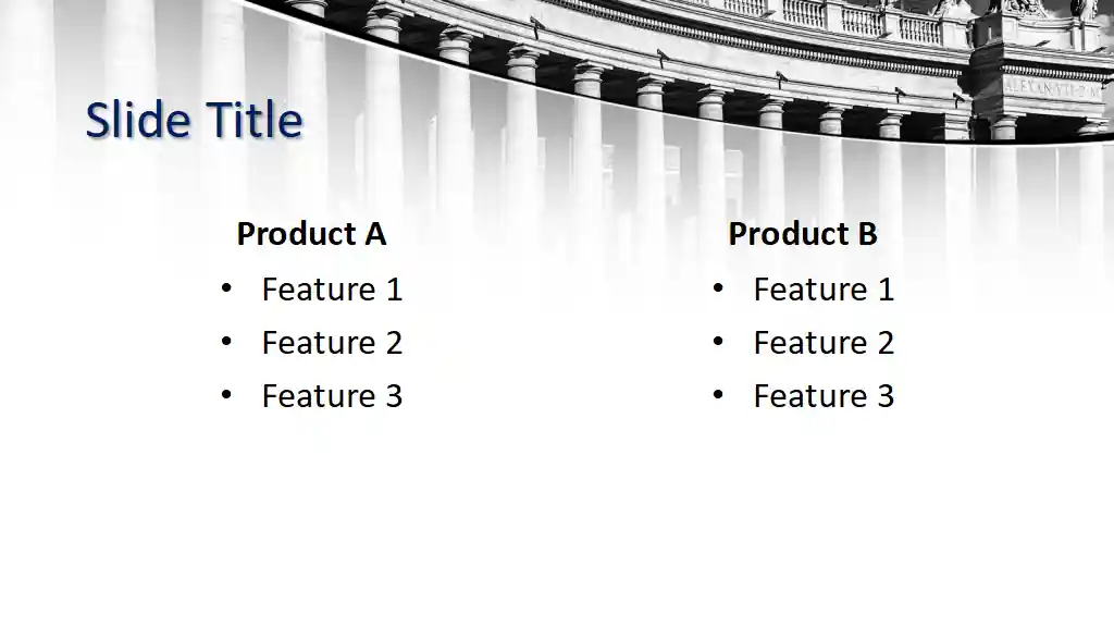 Free Columns Building PowerPoint Template