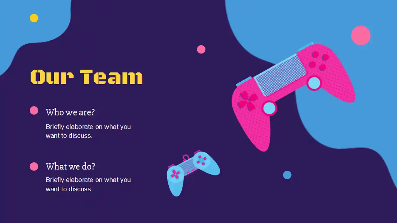 Illustrated Gaming Design Portfolio Slides