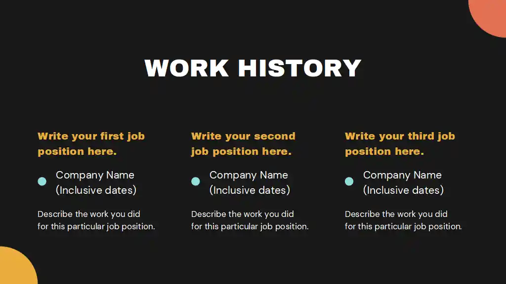Minimalist resume Slides