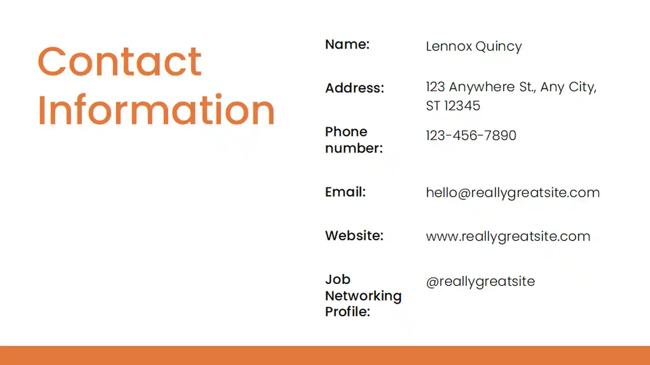 Modern resume Slides