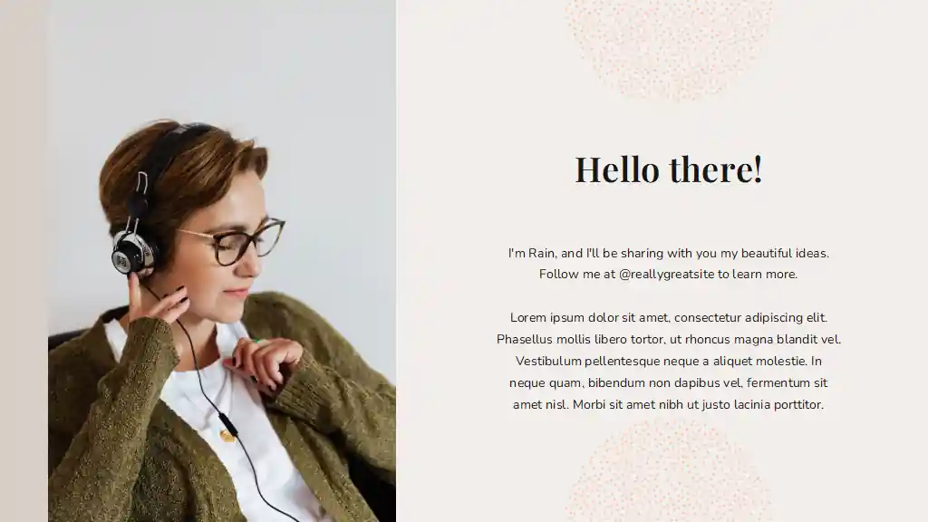 Musician's Portfolio Beige Minimal Business Portfolio Slides