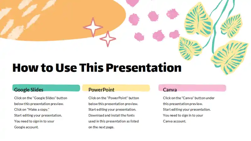 Peach and Yellow Pastel Cute Portfolio Slides