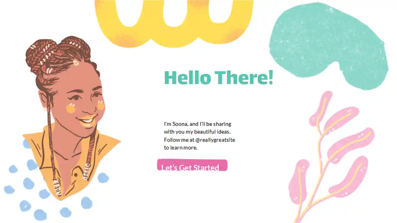 Peach and Yellow Pastel Cute Portfolio Slides